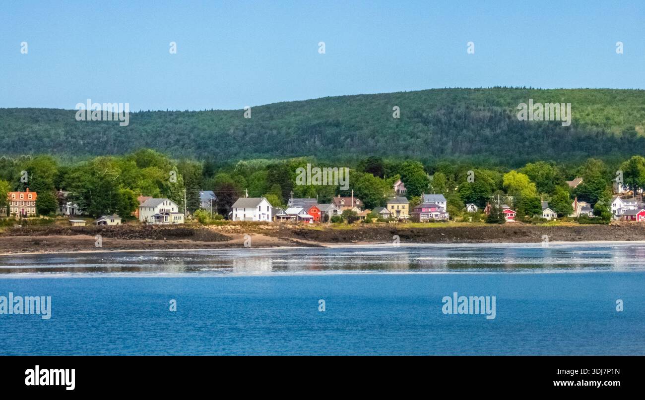Blick auf das Annapolis Basin vom historischen Annapolis Royal, Nova Scotia, Kanada Stockfoto