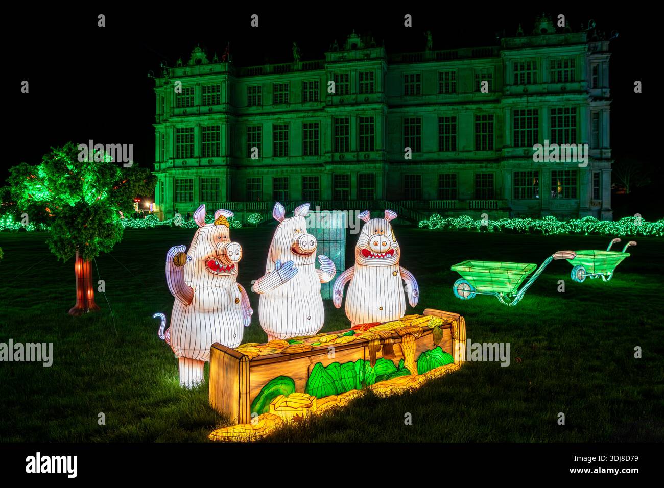 Longleat Festival of Light, Longleat Estate, Warminster, 01/2026 Stockfoto