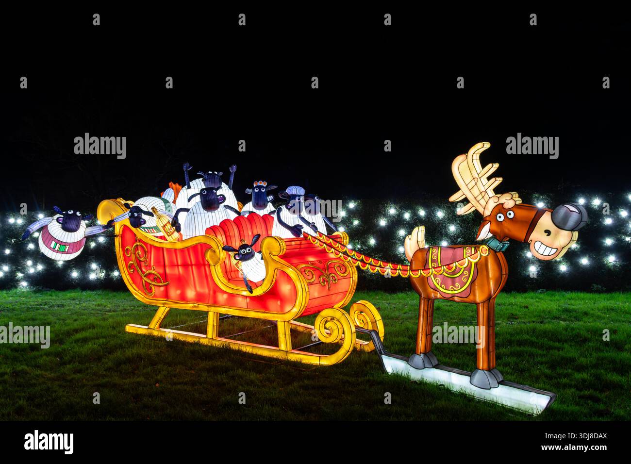 Longleat Festival of Light, Longleat Estate, Warminster, 01/2026 Stockfoto