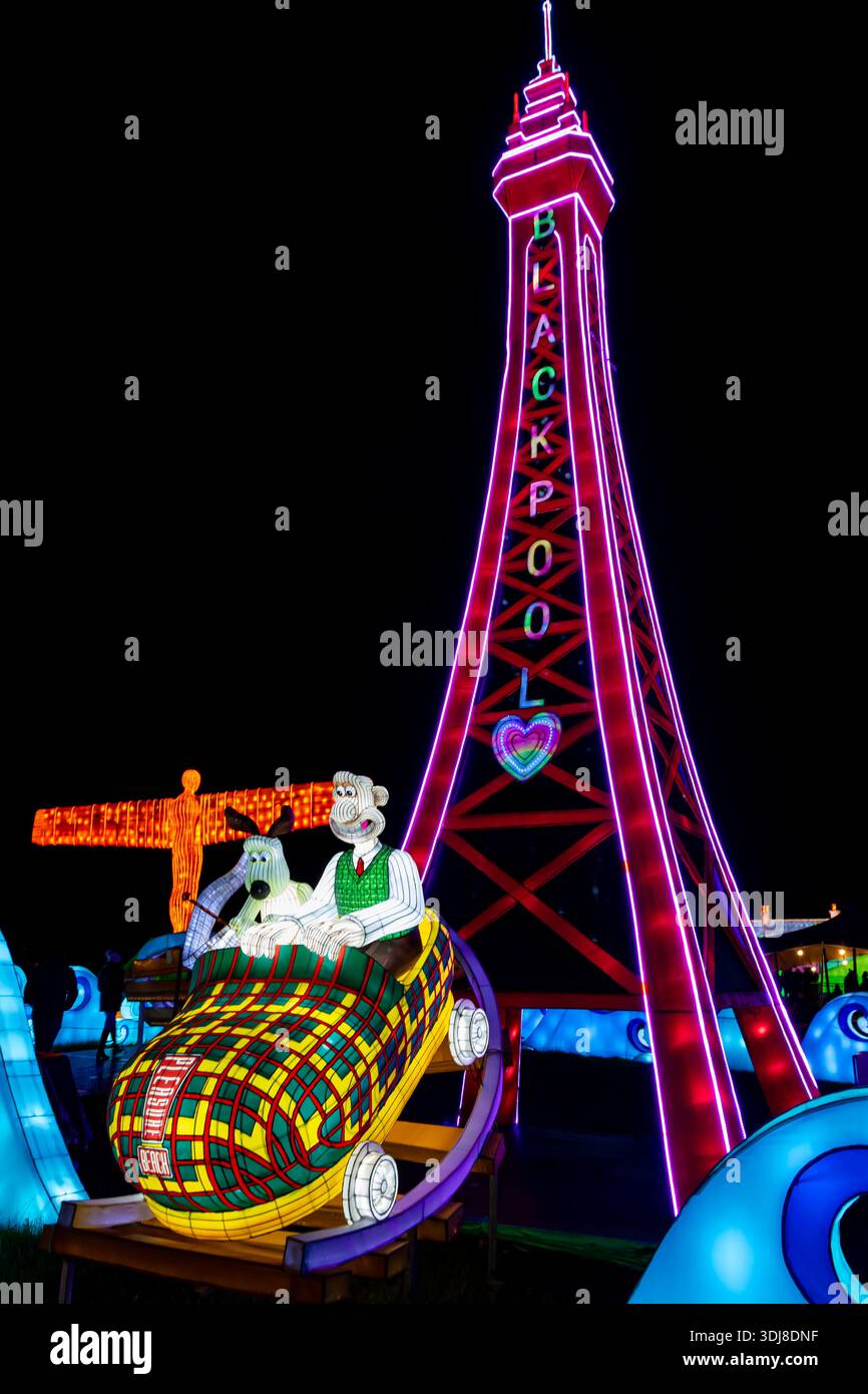 Longleat Festival of Light, Longleat Estate, Warminster, 01/2026 Stockfoto