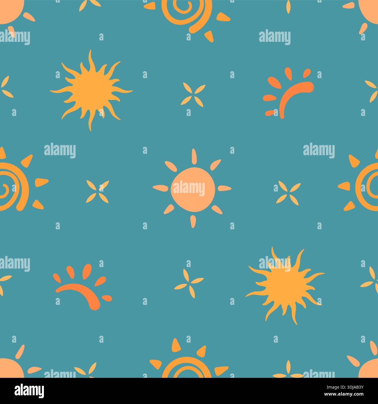 Flaches Nahtloses Sonnenschutzmittel Sonnenflaschenmuster Stock Vektor