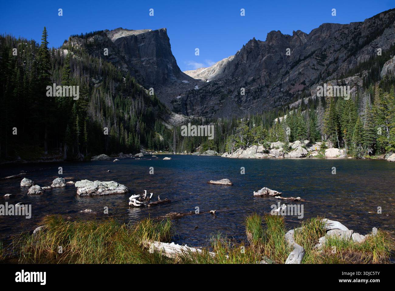 Traum-See in Rocky Mountain Nationalpark Stockfoto