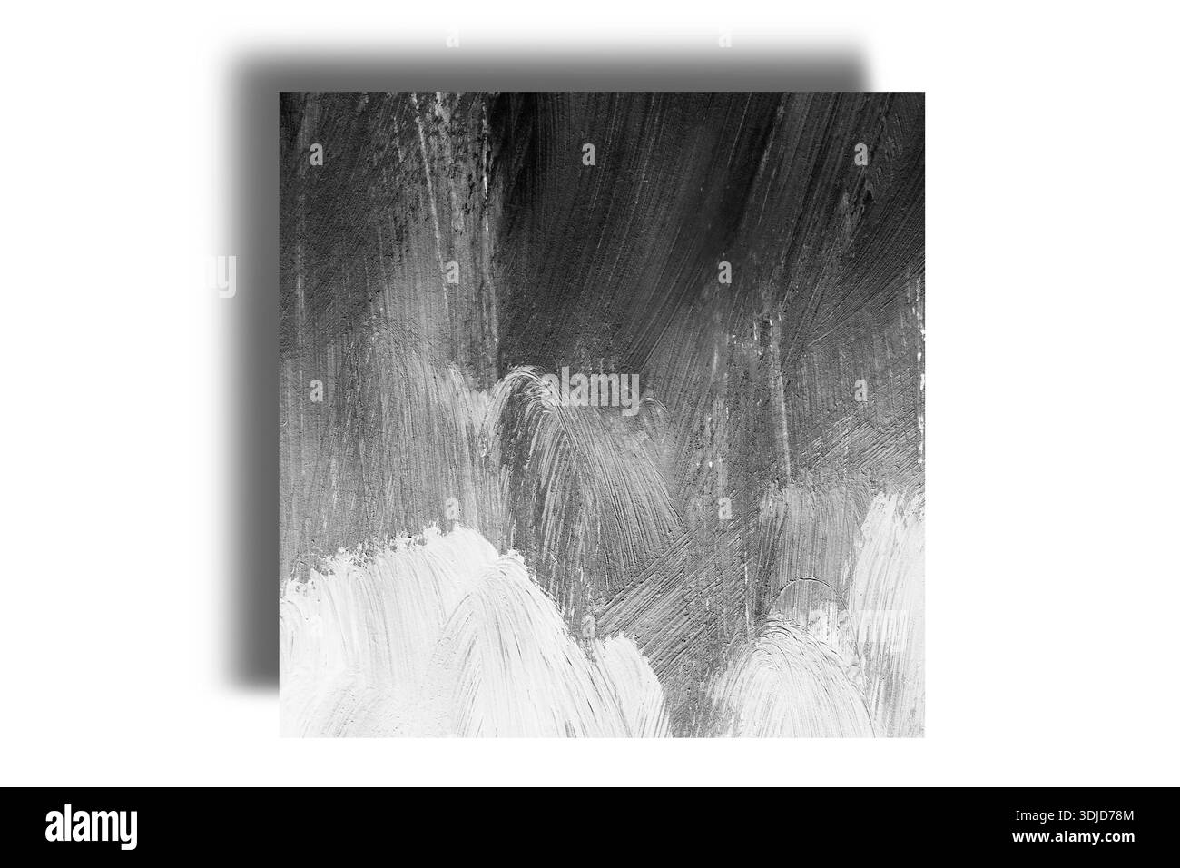 Schwarzweißes Farbmuster isoliert auf weißem Hintergrund Stockfoto