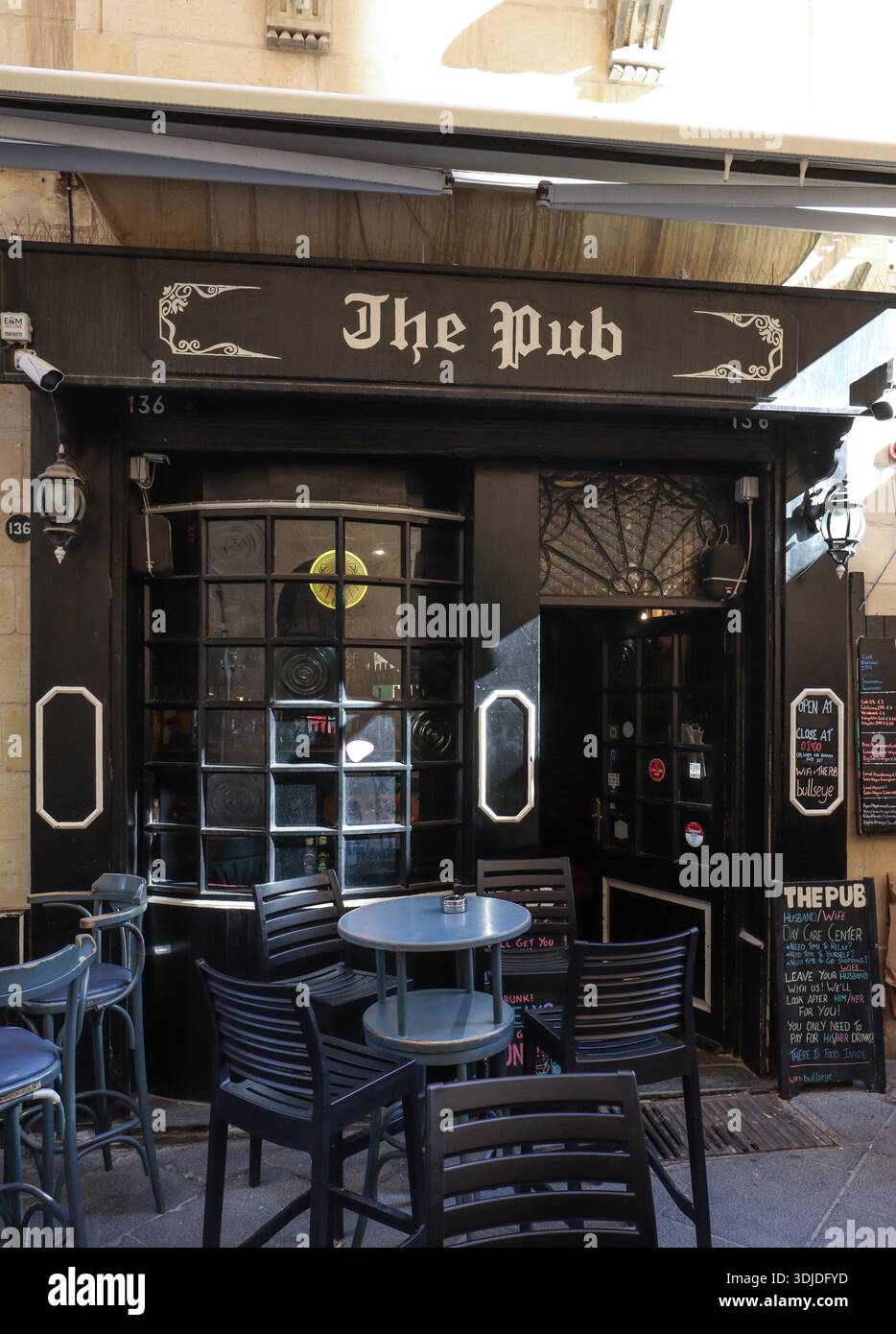 The Pub, Valletta, Malta, wo der britische Schauspieler Oliver Reed 1999 starb. Stockfoto