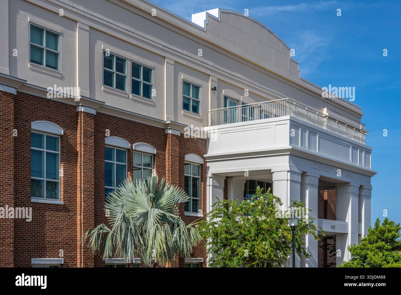 Clermont City Hall Gebäude im historischen Stadtzentrum von Clermont, Florida. (USA) Stockfoto