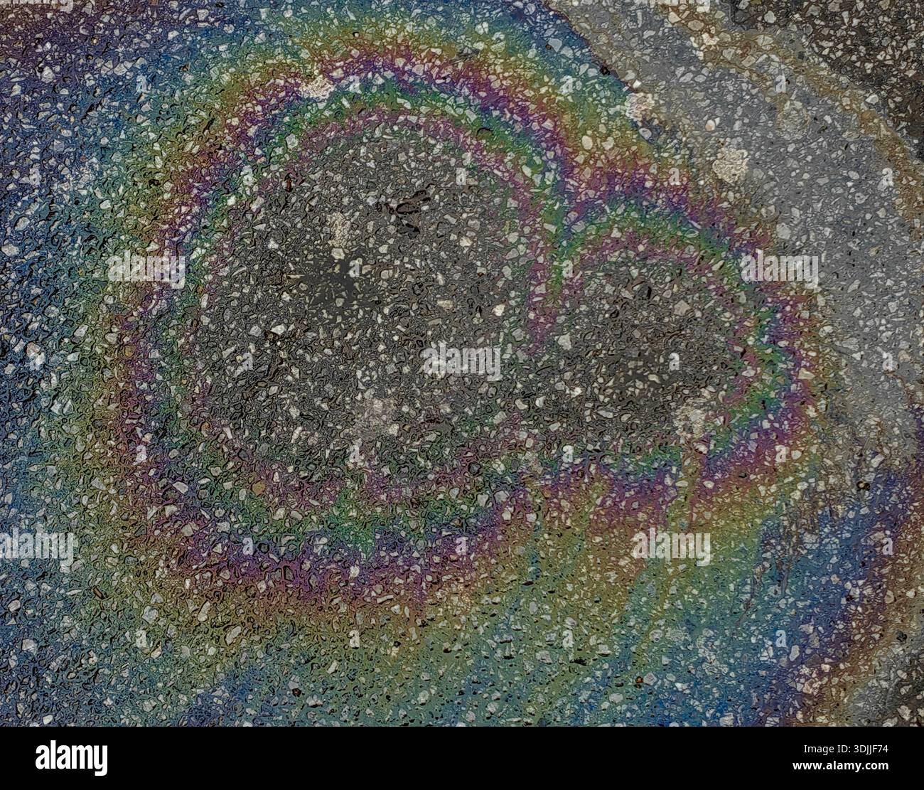Unfallöl Regenbogen. Stockfoto