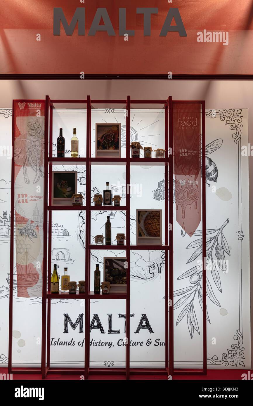 BERLIN, 16. Januar 2026: Foto Einer Ausstellung von Malta-Lebensmitteln wird auf der Internationalen Grünen Woche in Berlin gezeigt Stockfoto