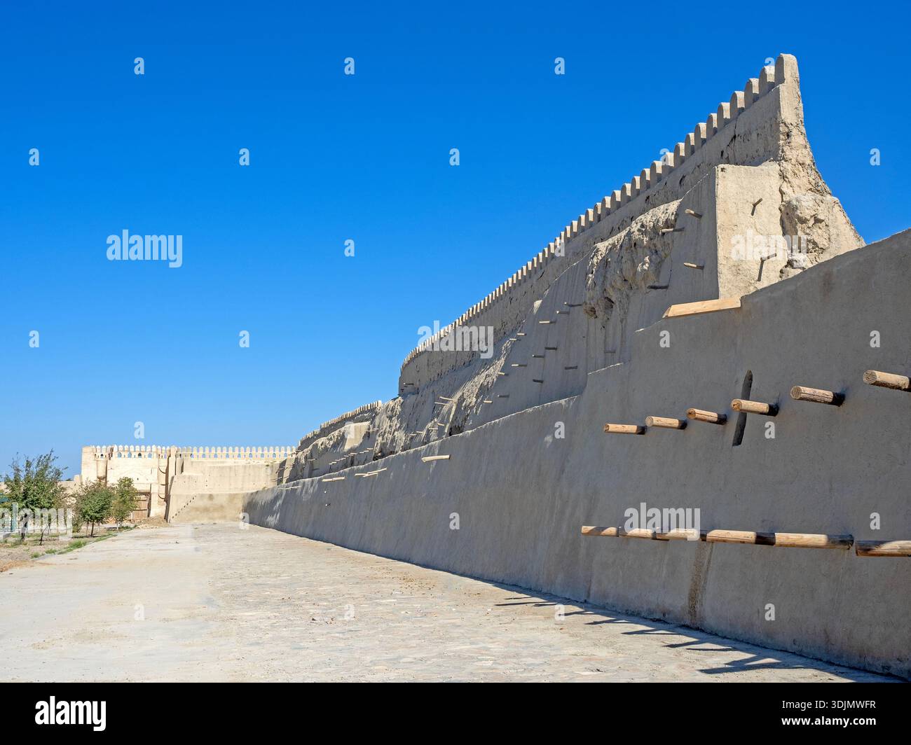 Bucharas alte Stadtmauern Stockfoto