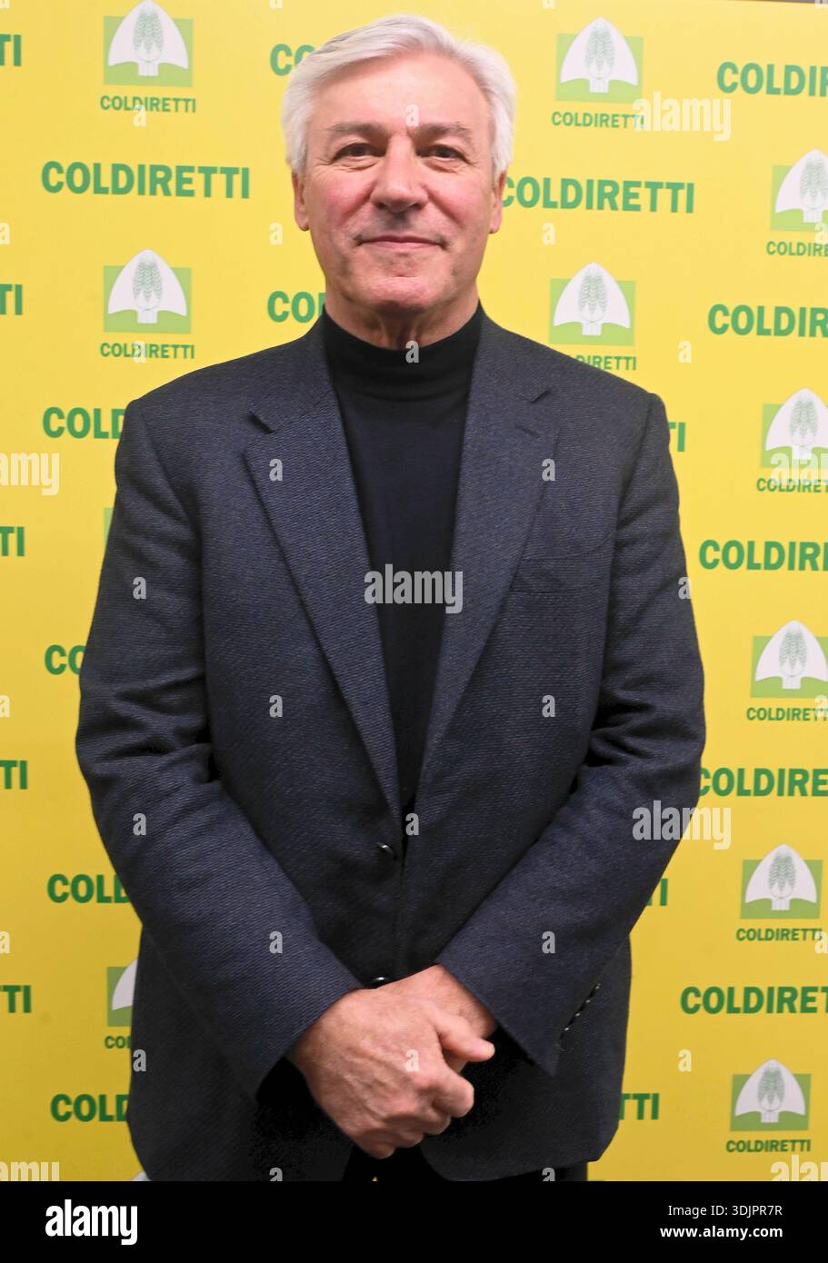 Mailand, Italien. Januar 2026. Mailand, Coldiretti Generalversammlung im Superstudio piu, Gianfranco Comincioli Credit: Independent Photo Agency/Alamy Live News Stockfoto