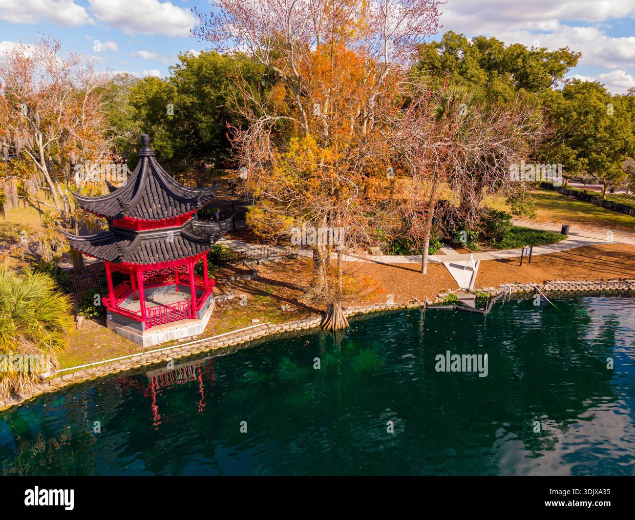 Luftbild Lake Eola Orlando Florida Stockfoto