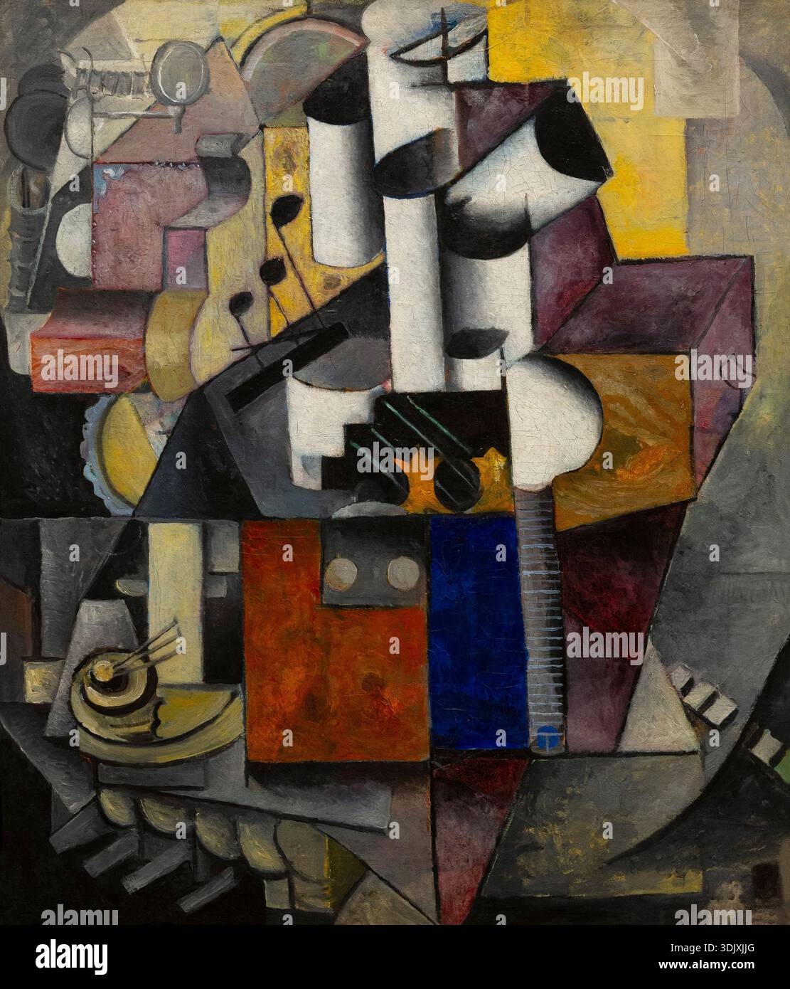 Lampe, Musikinstrumente, Kazimir Malewitsch, 1913 Stockfoto