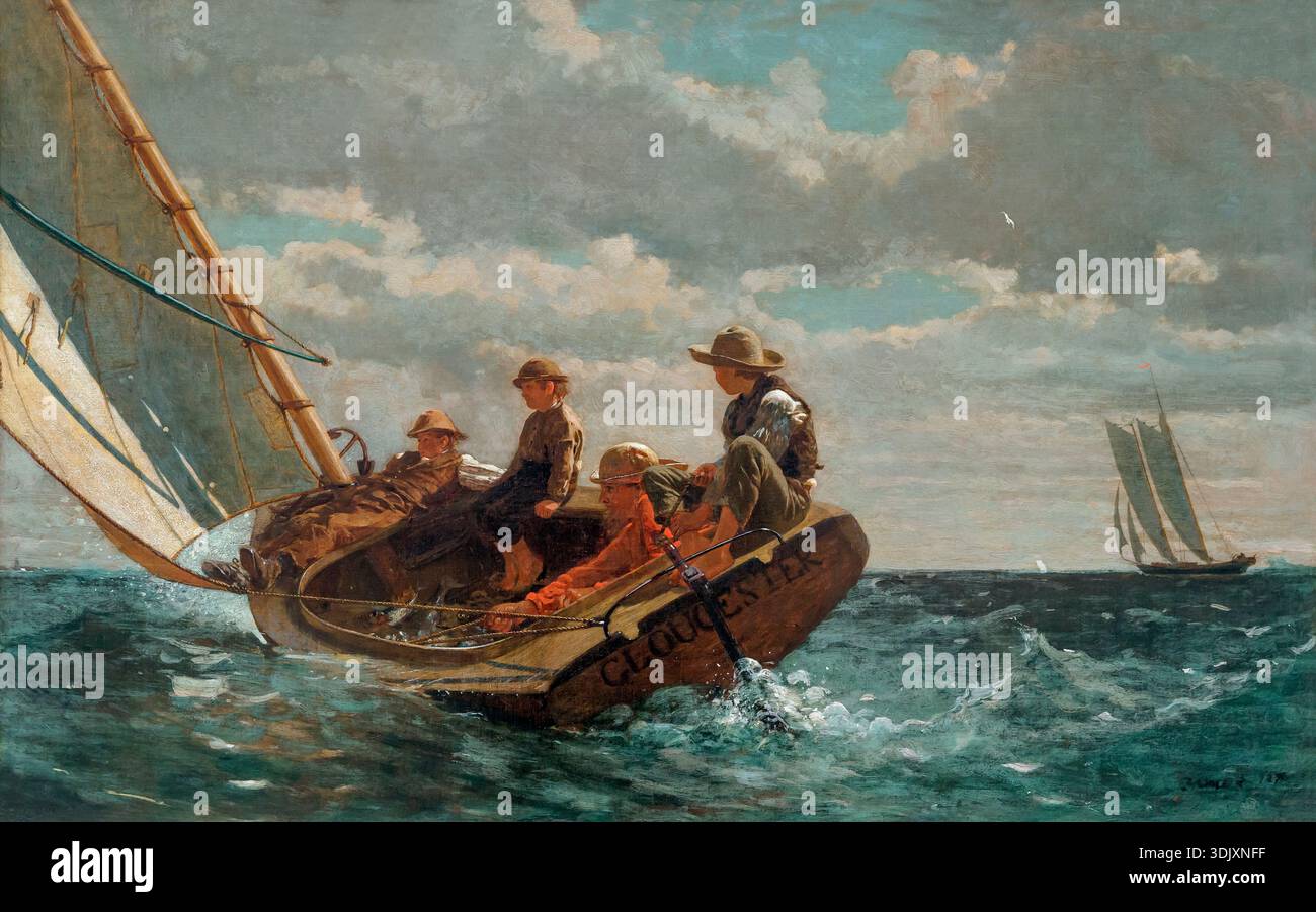 Breezing Up, A Fair Wind, Winslow Homer, 1876 Stockfoto