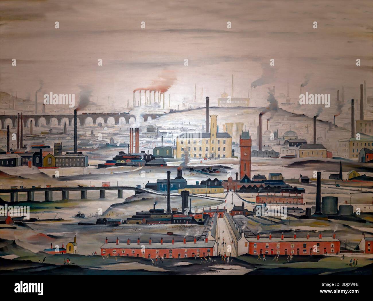 Industrial Landscape, L S Lowry, 1955 Stockfoto