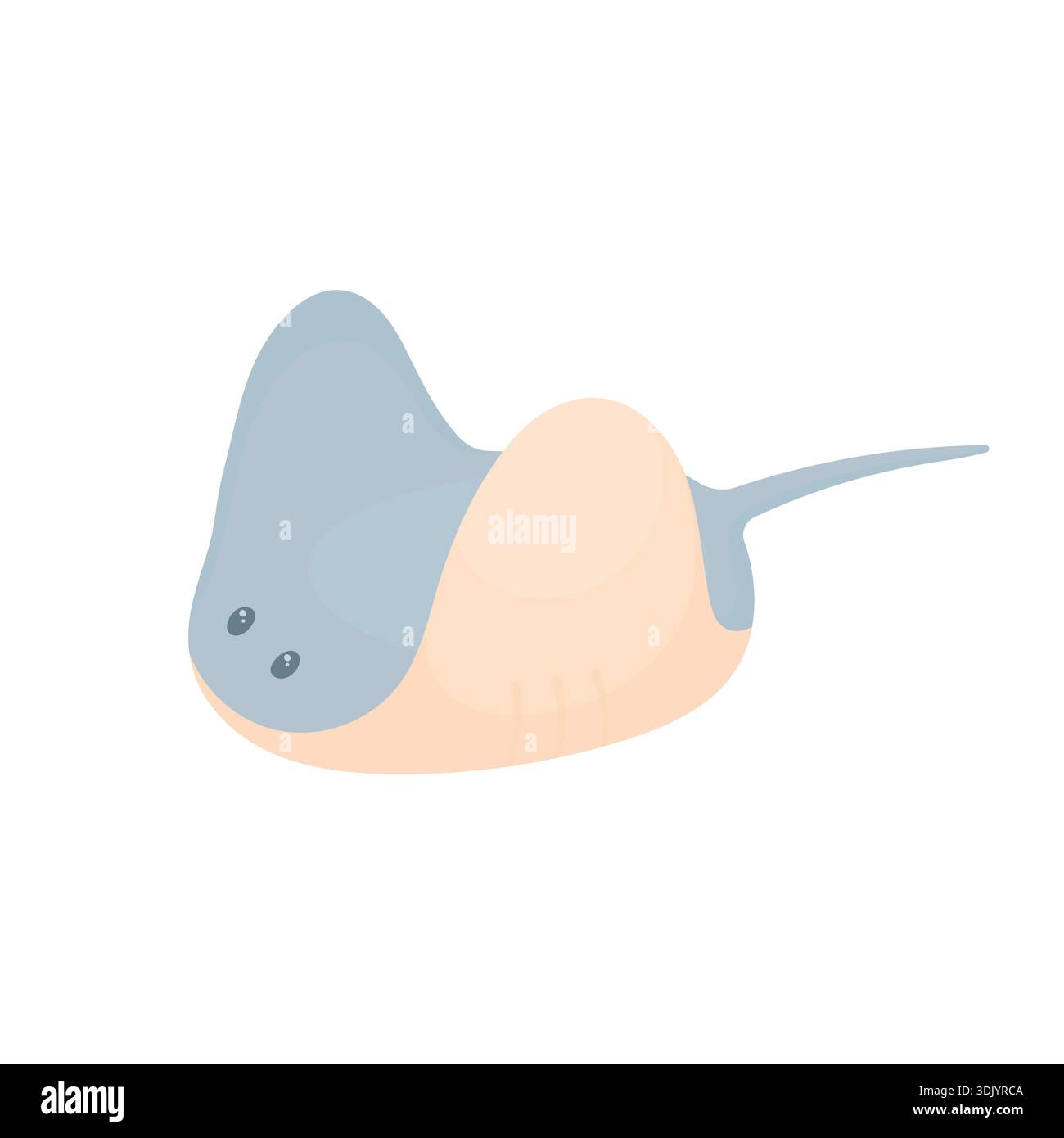 Stachelrochen. Meerestiere. Meeresfauna-Konzept. Stock Vektor