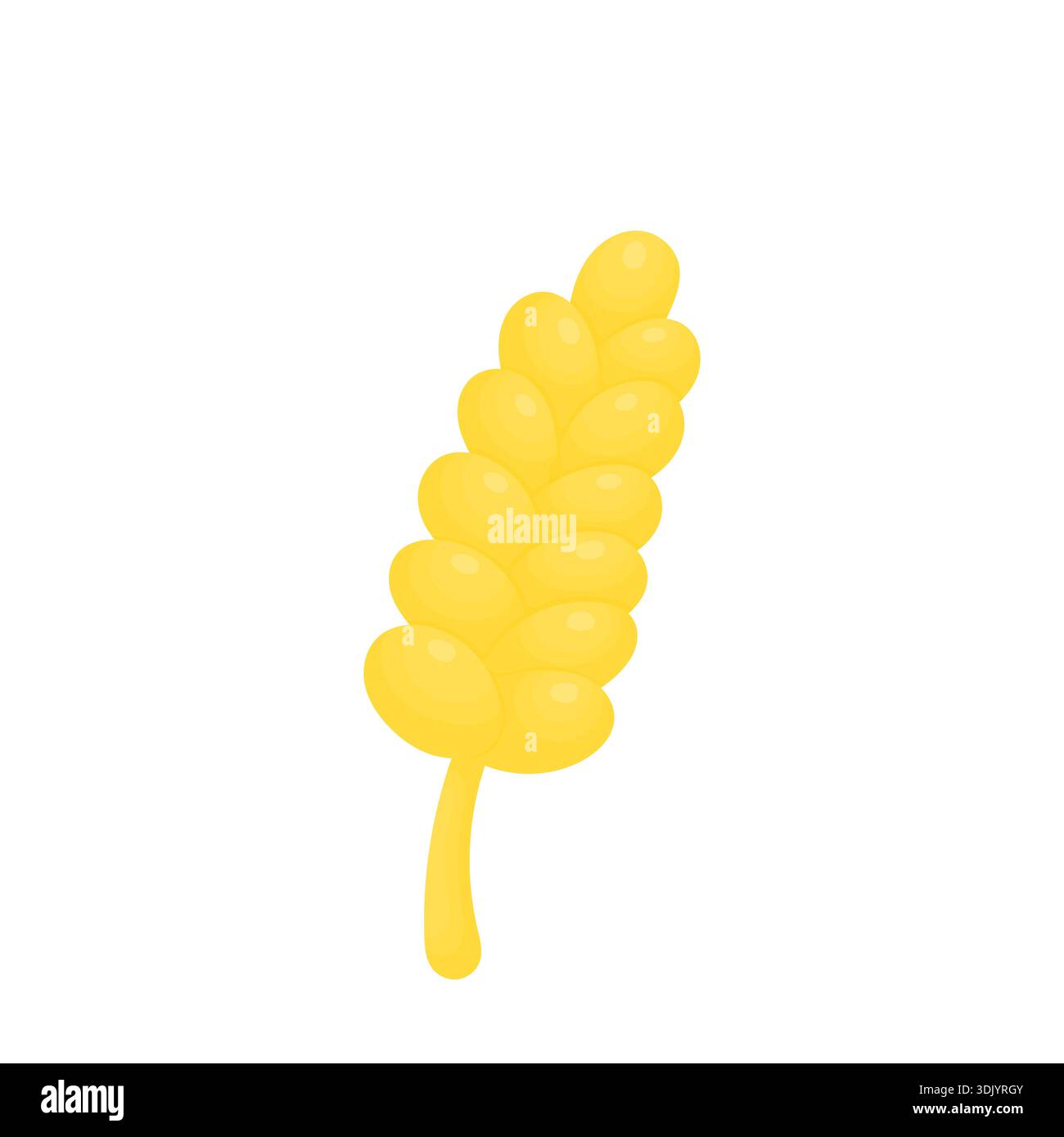 Niedlicher Volumenweizen. Das Konzept der Brot- und Mehlherstellung. Landwirtschaftliche Ernte Stock Vektor