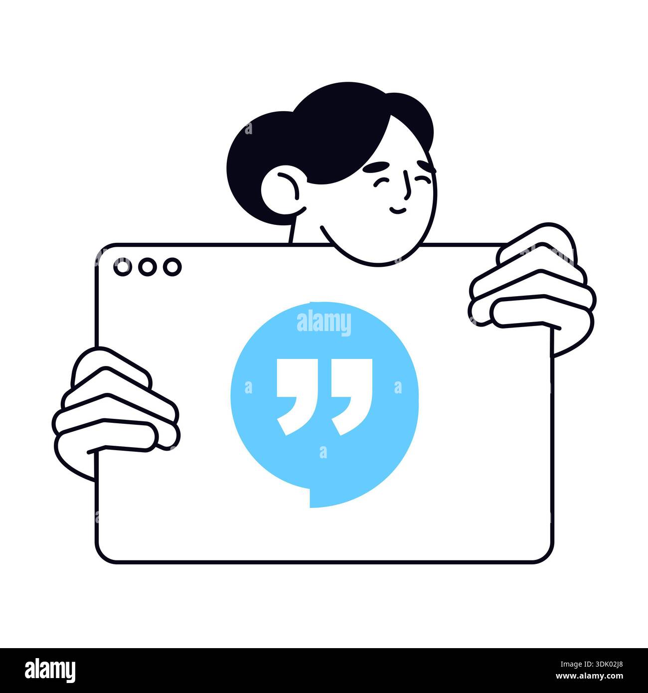 Niedlicher Clipart, flacher Stil in Kinderform. Perfekt für Bilderrahmen, Dekorationen, Drucke. Materialdarstellung für Designelemente. Stockfoto