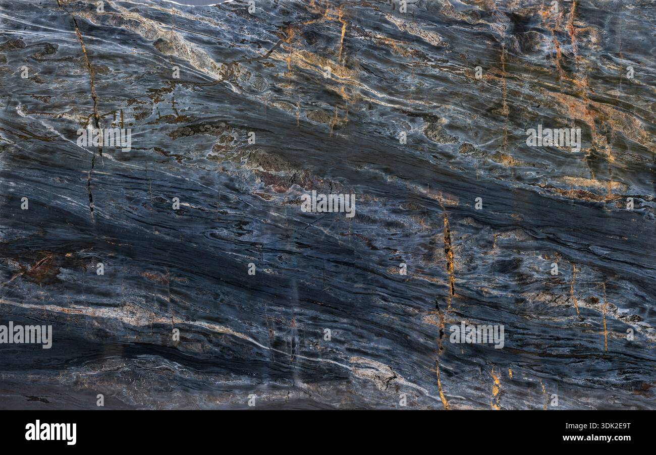Deckentextur aus schwarzem Marmor oder Hintergrund Stockfoto