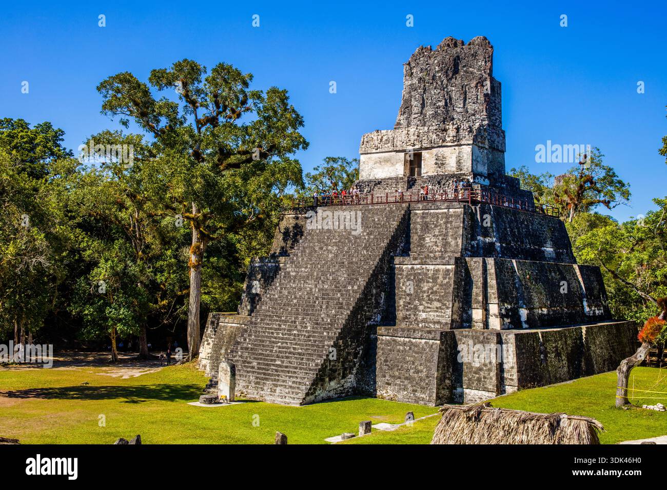 Tempel der Masken, alte Maya-Tempelruinen, Tikal, Guatemala, Zentralamerika Stockfoto