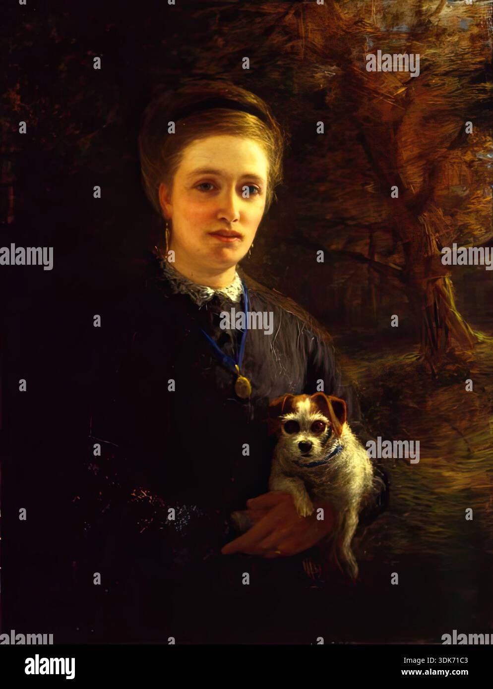 Mrs. Farquharson von Finzean, Stiefmutter des Künstlers, 1871. Mary Anne Girdwood war die Stiefmutter des Künstlers. Sie kam aus Edinburgh und war nur zwei Jahre älter als Joseph Farquharson. Nach dem Tod ihres Mannes lebte sie in Finzean mit ihren beiden Stiefsöhnen Robert und Joseph weiter. In den 1890er Jahren reiste sie mit Joseph und seinem guten Freund John Singer Sargent in Ägypten. Stockfoto