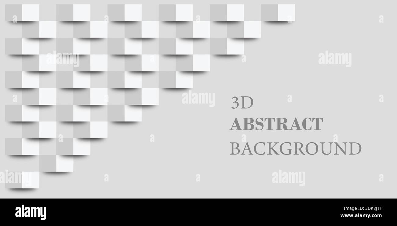 3D weiß Geometrischer abstrakter Hintergrund Clean Modern Minimal Design. Stock Vektor