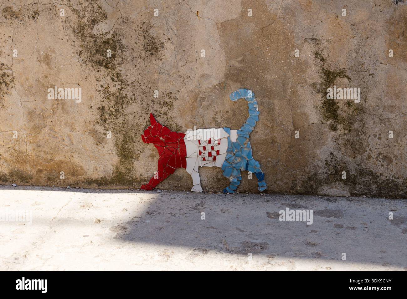 Straßenkunst in Kroatien gefunden Stockfoto