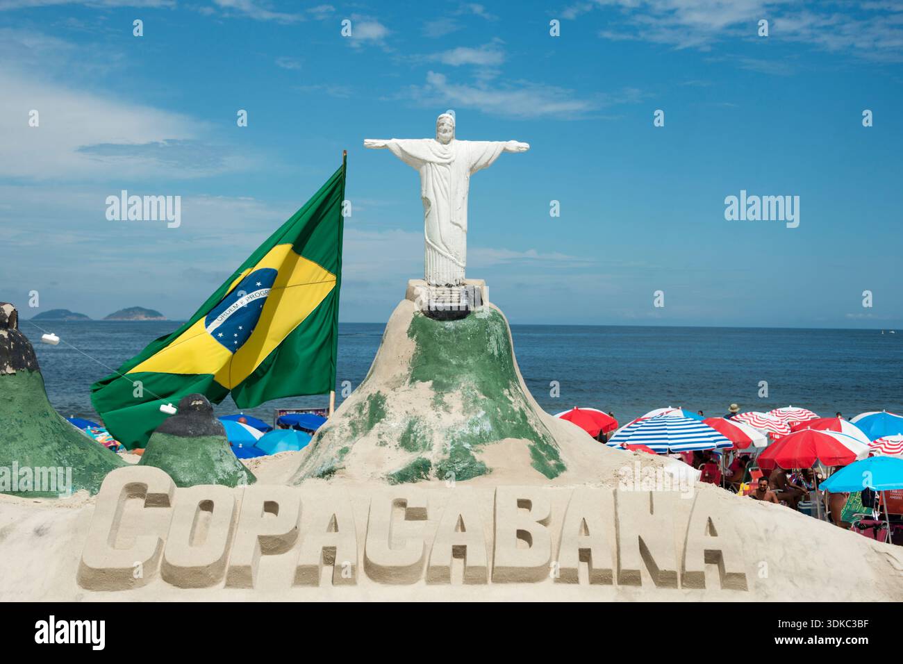 Strand der Copacabana, Rio De Janeiro, Brasilien Stockfoto