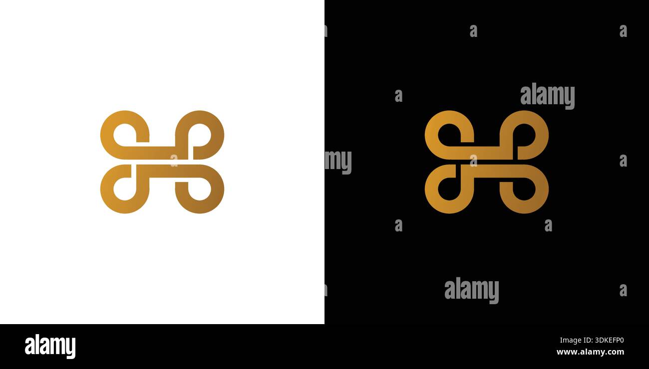 Das H Infinity Logo ist modern und luxuriös Stock Vektor