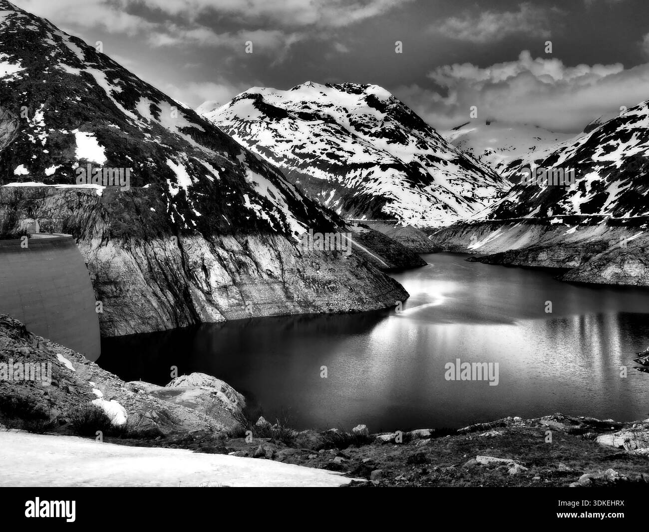 Kraftwerke in Österreich, Kölnbrein - Wasserkraftwerke in Österreich, Kölnbrein - Centrales hydroélectriques en Autriche, réservoir de Kölnbrei Stockfoto