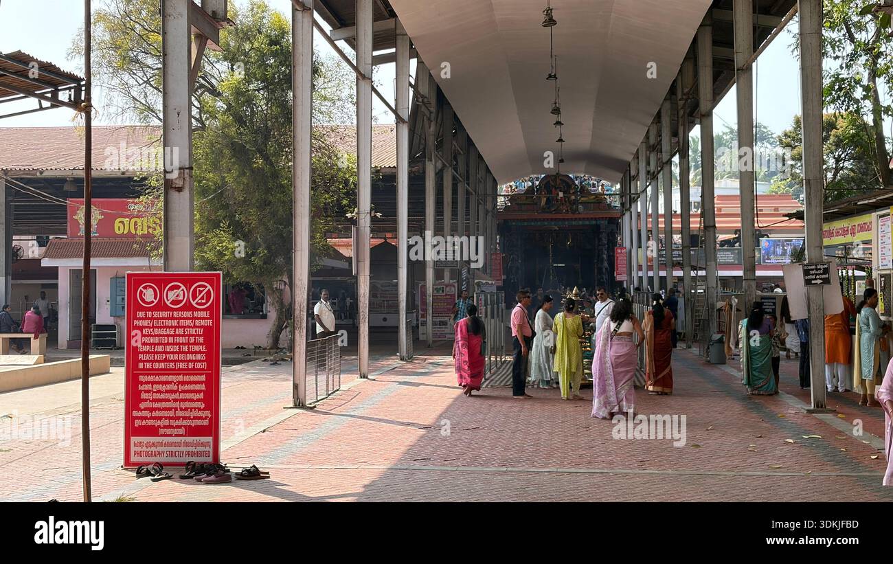 Attukal Bhagwaty Tempel Exteriors Stockfoto