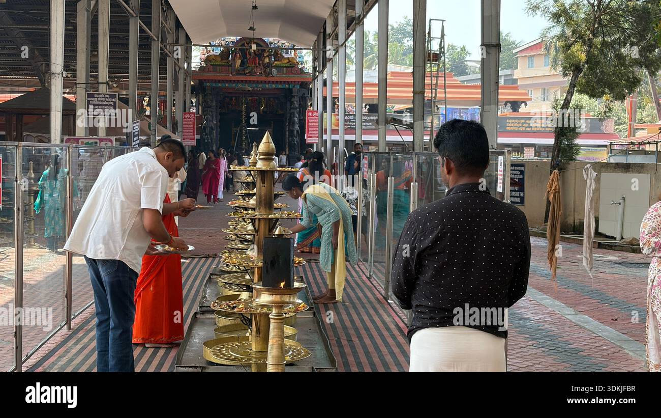 Attukal Bhagwaty Tempel Exteriors Stockfoto