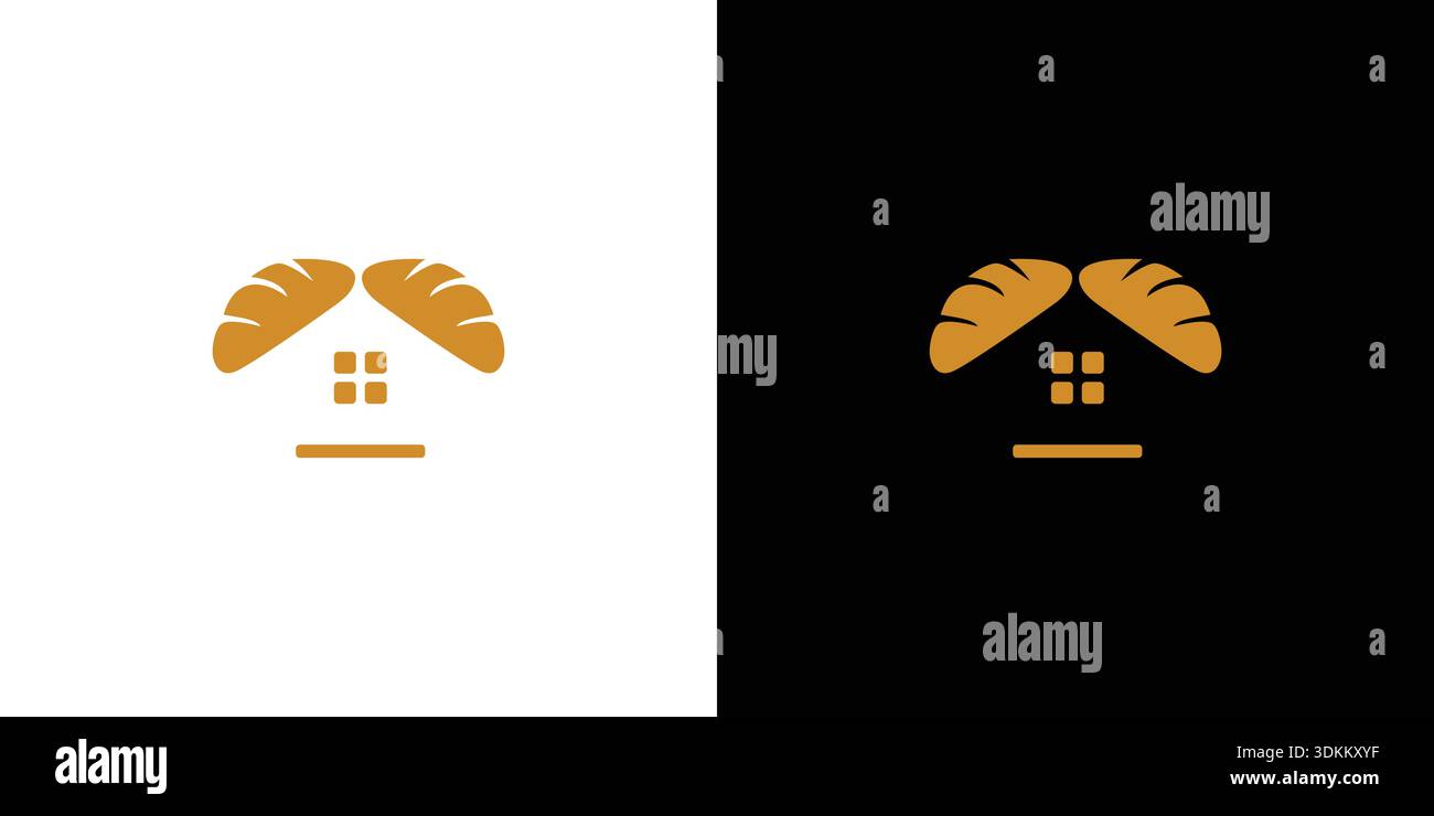 Das Logo der Heimbäckerei ist einzigartig und macht Spaß Stock Vektor