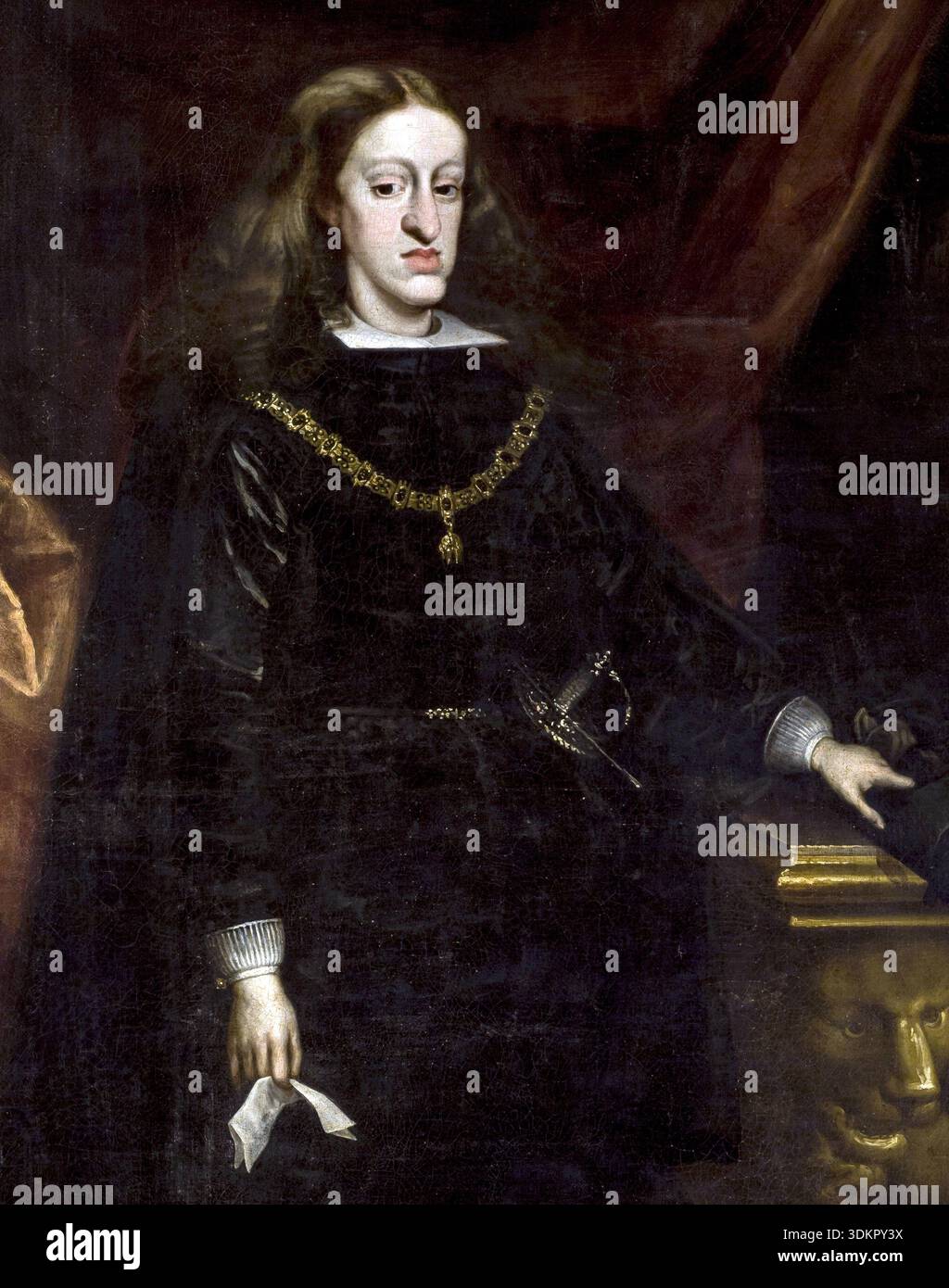 Karl II. (1661–1700) König von Spanien von 1665 bis 1700. Von Juan Carreño de Miranda Stockfoto