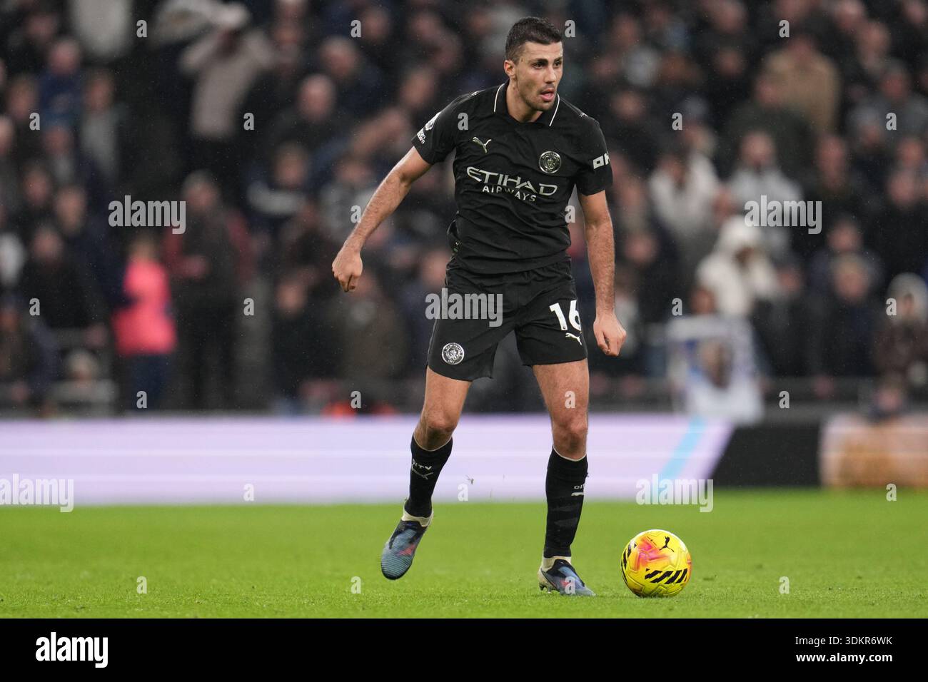 Rodri von Manchester City während des Premier League-Spiels Tottenham Hotspur gegen Manchester City im Tottenham Hotspur Stadium, London, Großbritannien, 1. Februar 2026 (Foto: Harvey Murphy/News Images) in, am 1. Februar 2026. (Foto: Harvey Murphy/News Images/SIPA USA) Credit: SIPA USA/Alamy Live News Stockfoto