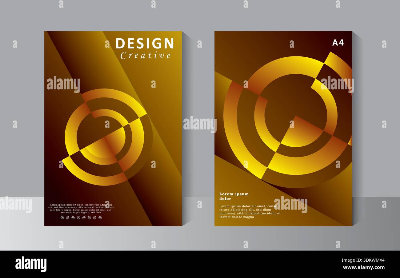 Kreative Broschürenvorlage Vektordesign, Geschäftsbericht, Magazin, Poster, Unternehmenspräsentation, Portfolio, Flyer, Infografik, druckfertige Farbe Stock Vektor