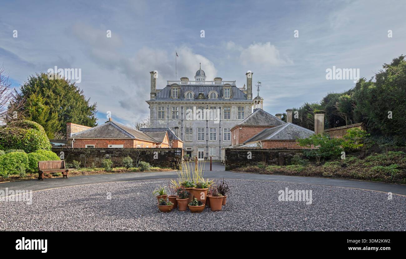 Kingston Lacy House aus dem Westen, nahe Wimborne, Dorset, Großbritannien am 2. Februar 2026 Stockfoto
