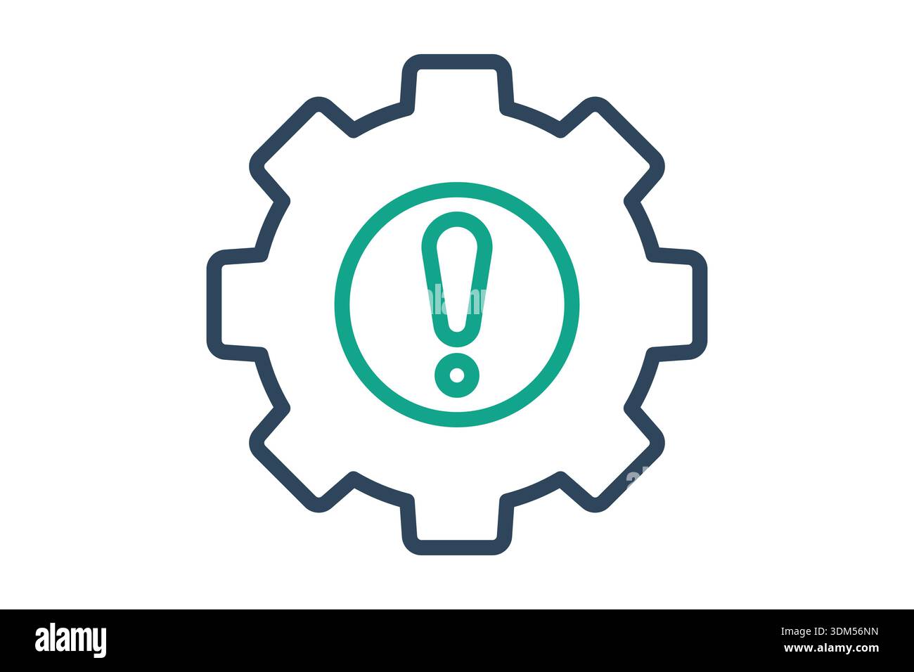 Symbol für Risikomanagement. Liniensymbolstil. Symbol für Warnung. Vektorillustration für Arbeitsschutzelemente Stock Vektor