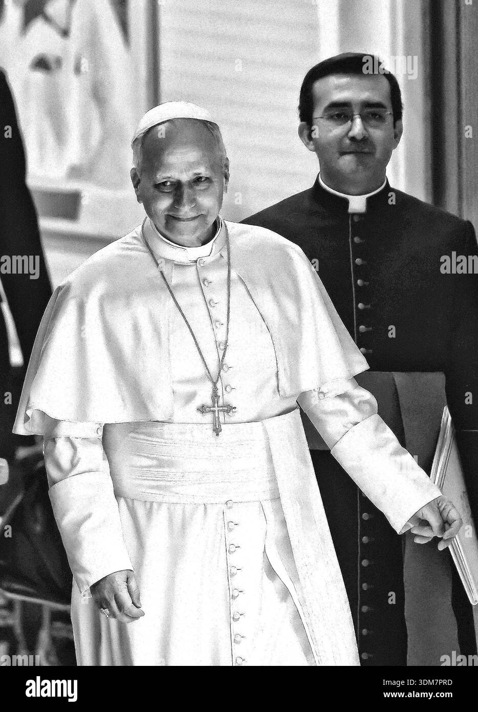 Februar 2025. Vatikanstadt - PAPST LEO XIV. Während seiner Generalaudienz am mittwoch im Vatikan. © EvandroInetti Via ZUMA Wire (Foto: © Evandro Inetti/ZUMA Press Wire) NUR REDAKTIONELLE VERWENDUNG! Nicht für kommerzielle ZWECKE! Stockfoto