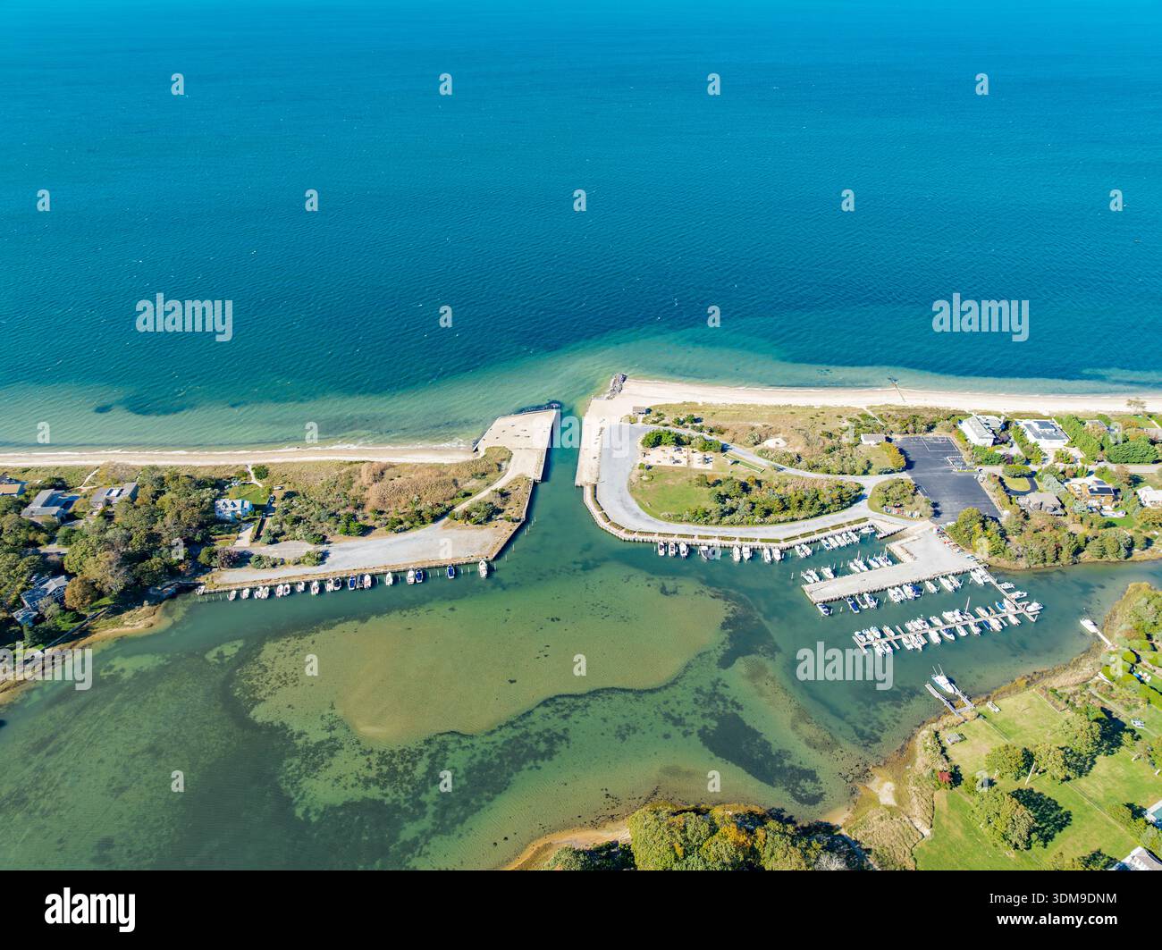 Aus der Vogelperspektive auf clearwater Beach Club und Lions Head Stockfoto