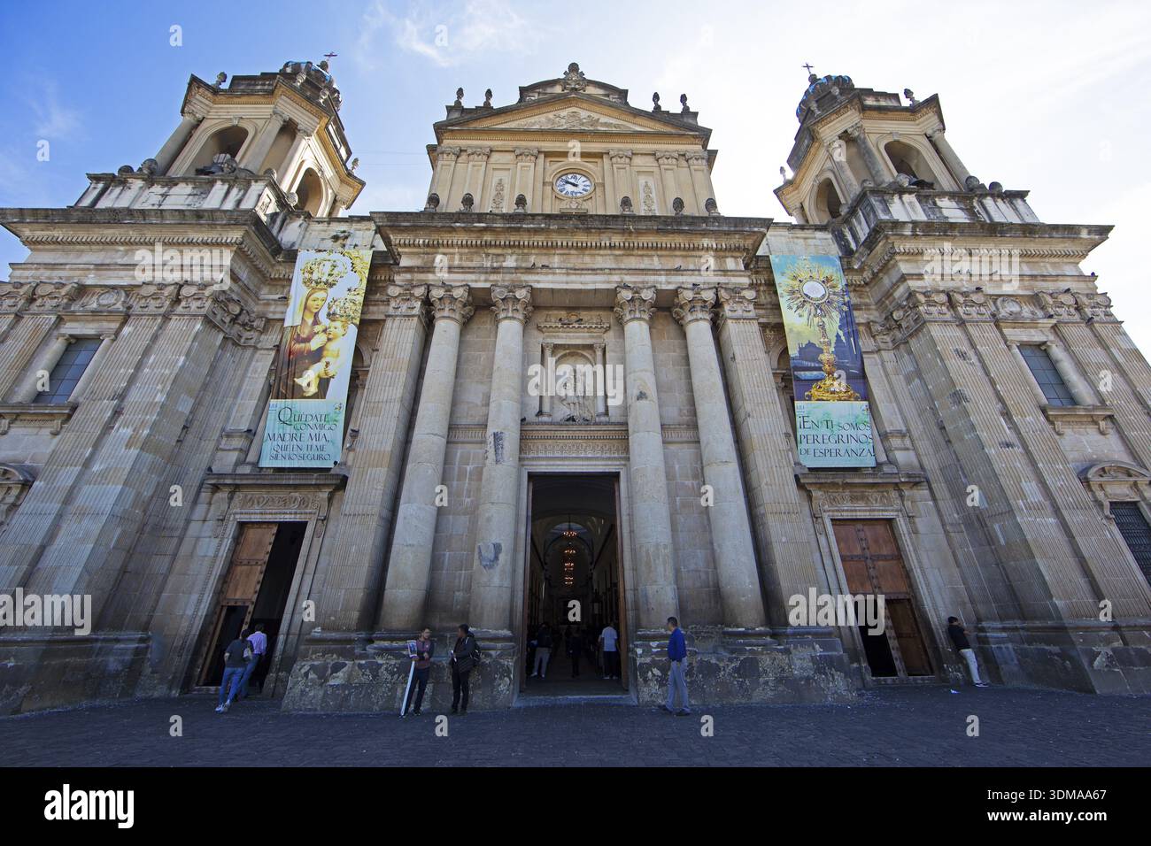 Kathedrale oder Catedral Metropolitana de Santiago de Guatemala, in der Altstadt Zone 1, Guatemala-Stadt, Guatemala-Abteilung Stockfoto