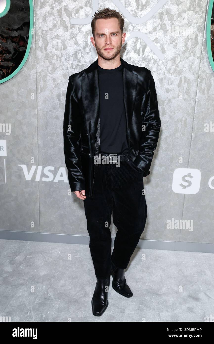 HOLLYWOOD, LOS ANGELES, KALIFORNIEN, USA – 29. JANUAR: August Getty kommt bei der Warner Music Group Grammy Awards Party 2026 (68. Jährliche Grammy Awards), die am 29. Januar 2026 im Sunset Boulevard 6400 in Hollywood, Los Angeles, Kalifornien, USA stattfindet. (Foto: Xavier Collin/Image Press Agency) Stockfoto