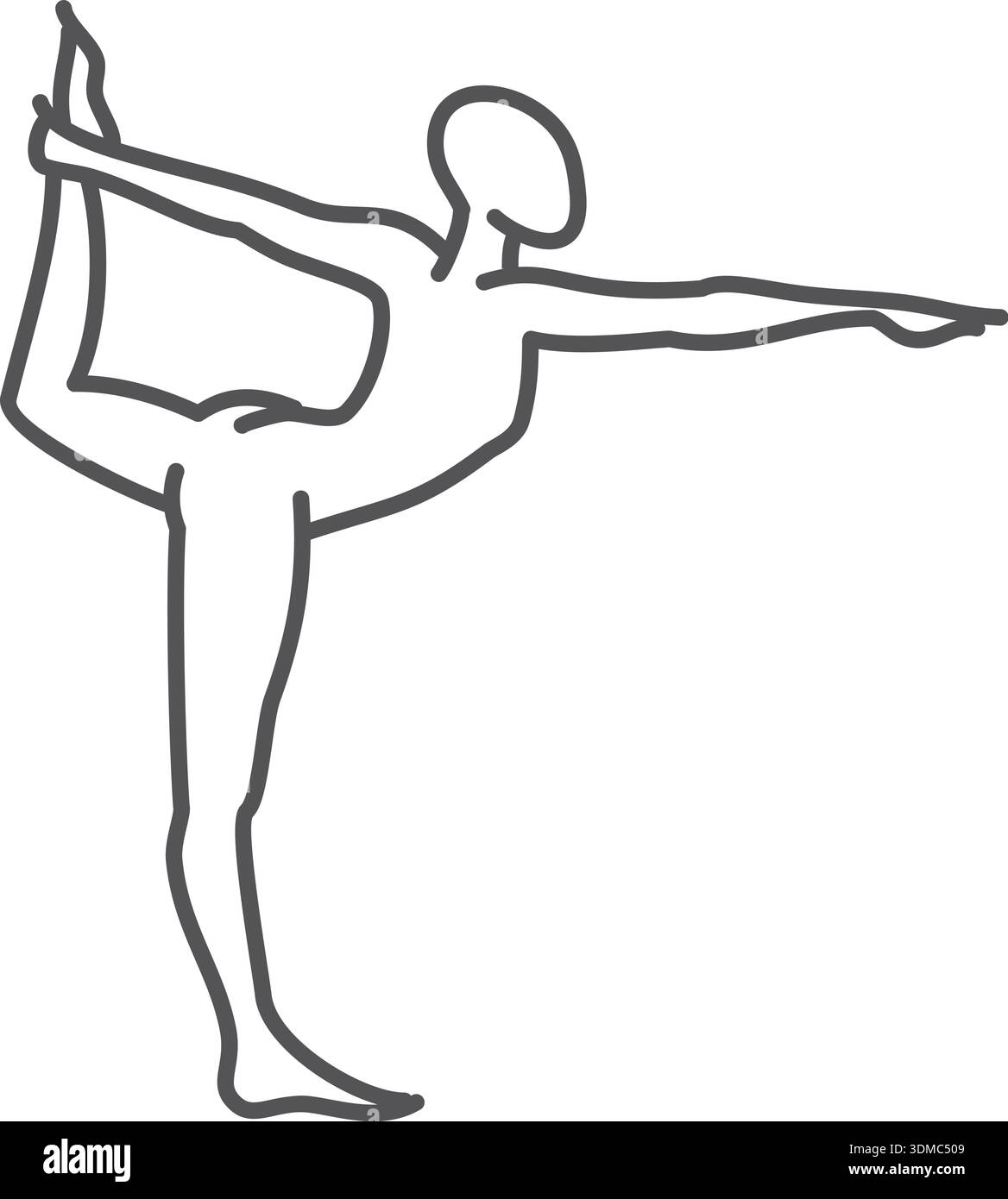 Ein Mann, der eine Yoga-Pose macht Stock Vektor