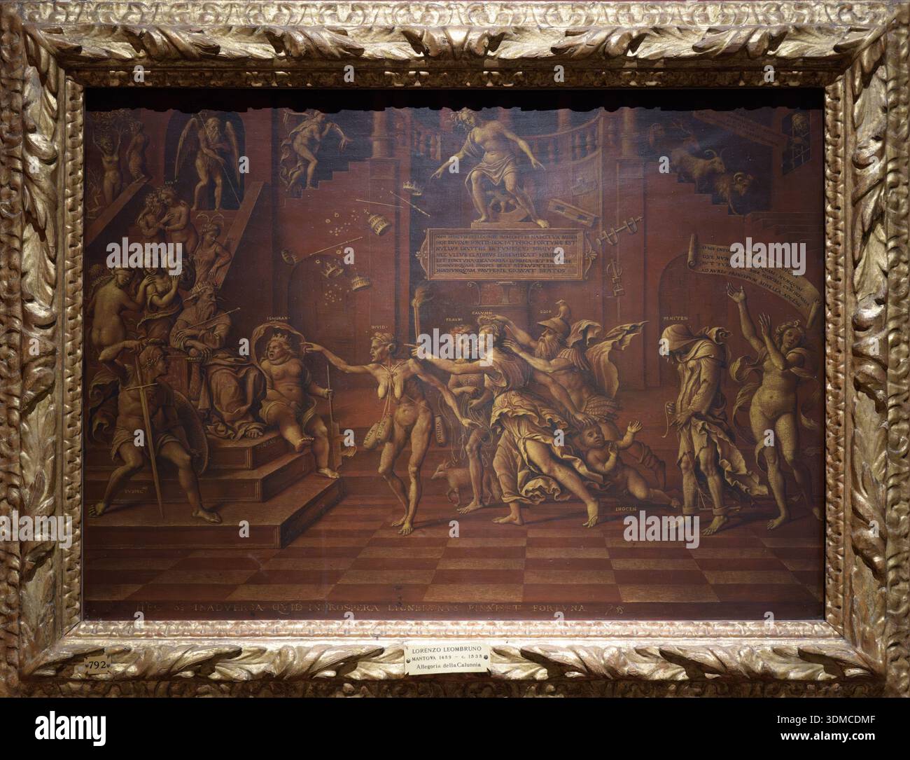 Glücksallegorie, um 1523-1525 von Lorenzo Leombruno, Öl auf Holzplatte. In der Pinacoteca di Brera, Mailand. Stockfoto