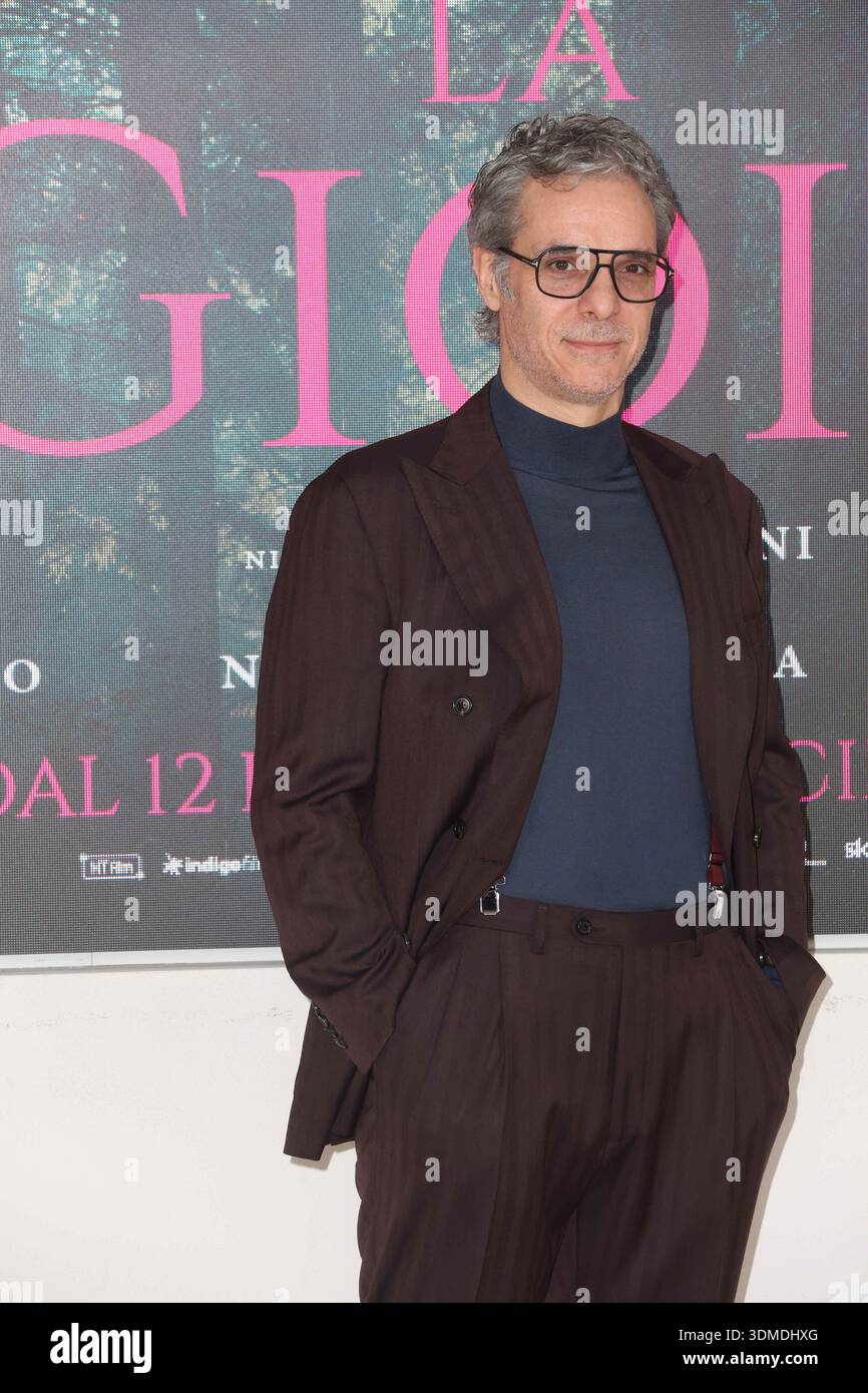ROM 5 FEBRUAR 2026 FOTORUF „LA GIOIA“ im Cinema Barberini in Rom Fotoruf für den Film „La Gioia“ Francesco Colella in diesem Bild: Stockfoto