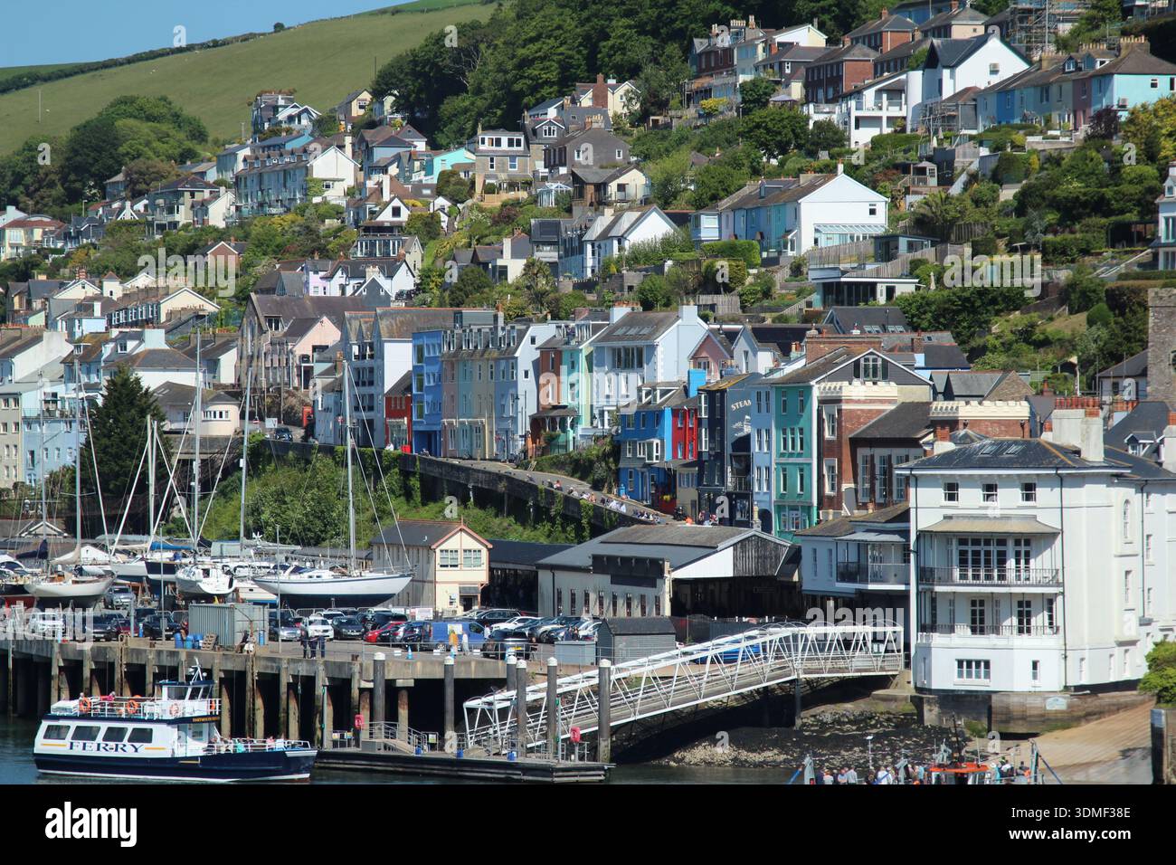 Blick auf Kingswear von Dartmouth, Devon Stockfoto