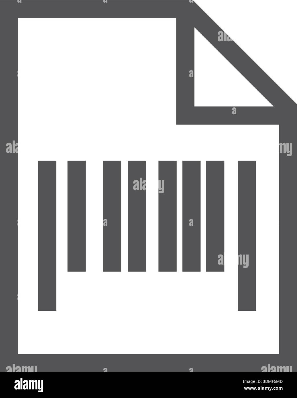 Symbol für Barcode-Dokumentposition. Papiercode scannen Stock Vektor