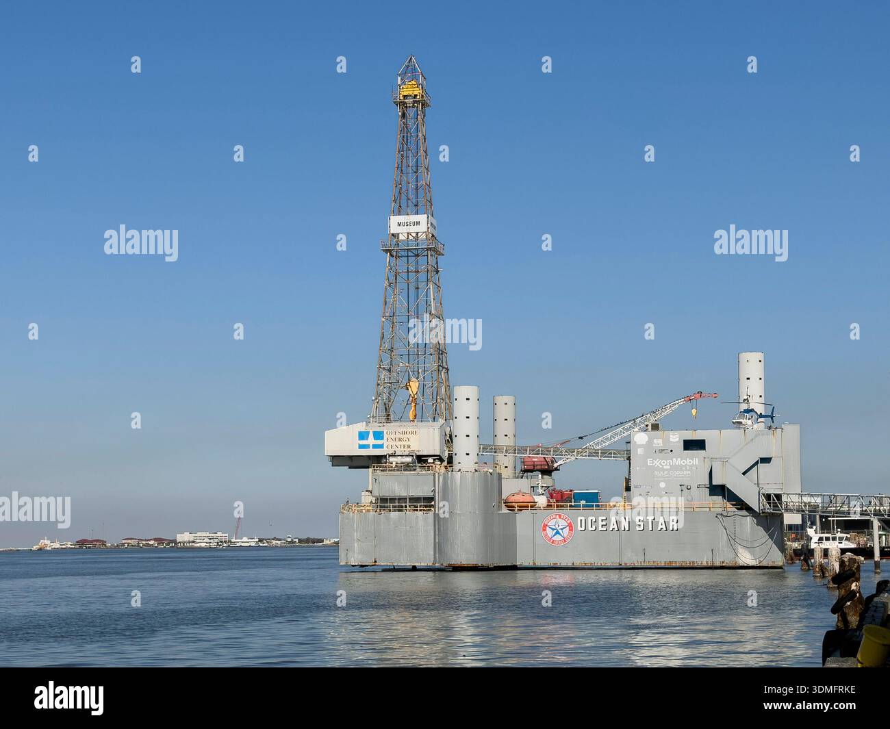 Ocean Star Offshore Bohrgerät und Museum in Galveston, Texas Stockfoto