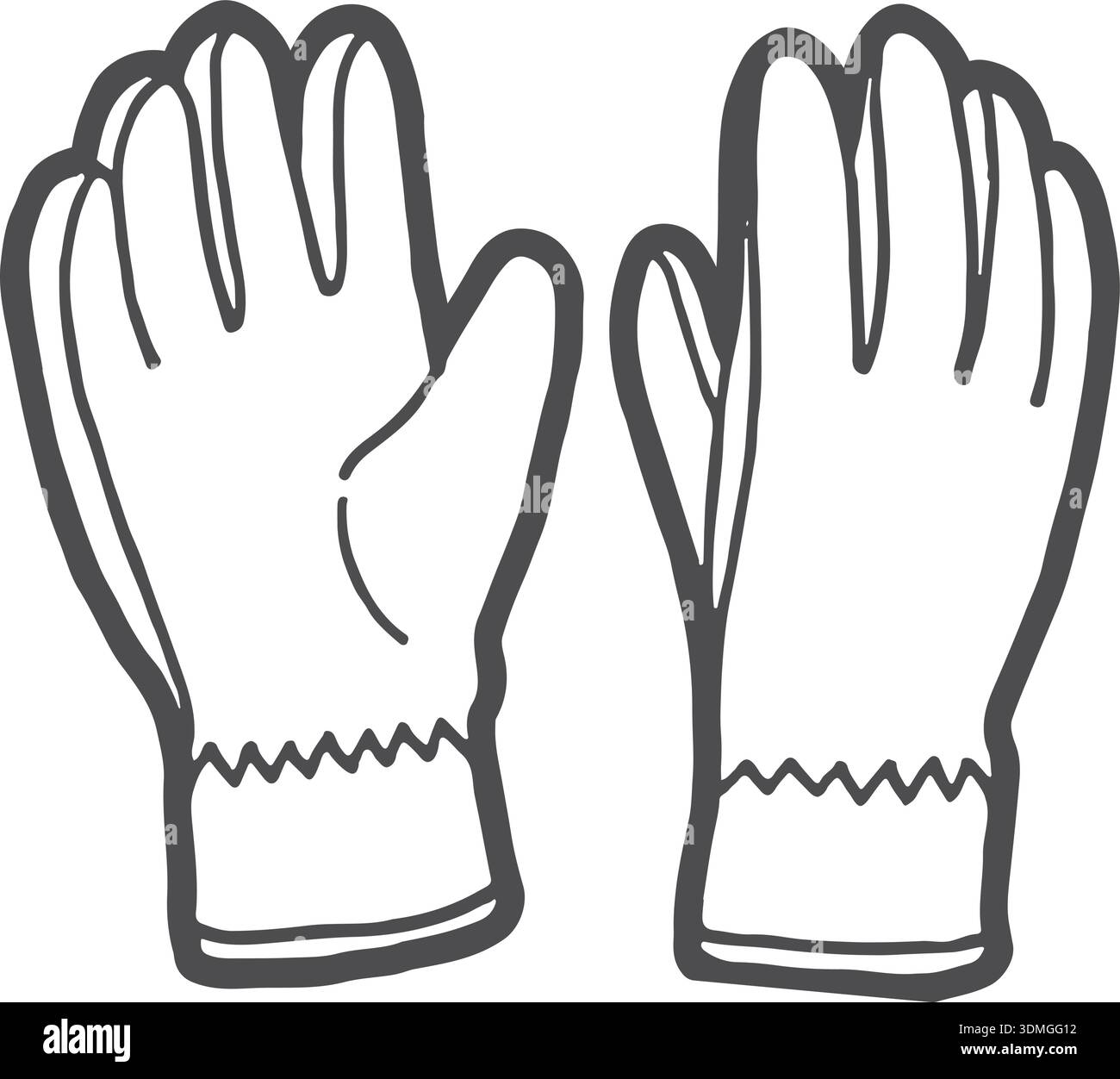 Handschuh design Schwarzwei-Stockfotos und -bilder - Alamy