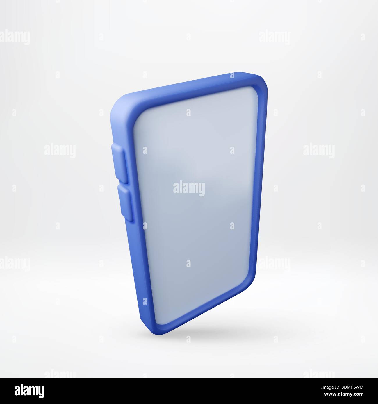 Blaues Smartphone-3D-Symbol für mobile Anwendung Stock Vektor