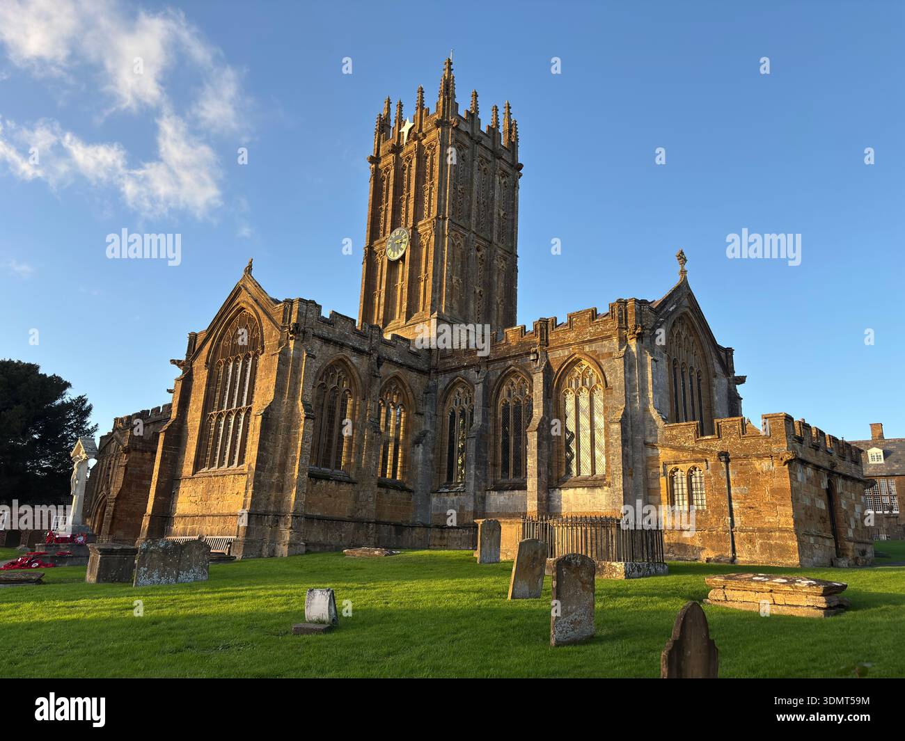 St. Mary's Church Ilminster Somerset England großbritannien Dezember Winter 2025 - Smartphone-aufgenommenes Stockfoto
