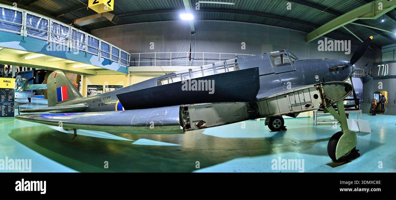 RNAS Fleet Air Arm Museum Yeovil Fairey Fulmar Streikflugzeug des Zweiten Weltkriegs Stockfoto